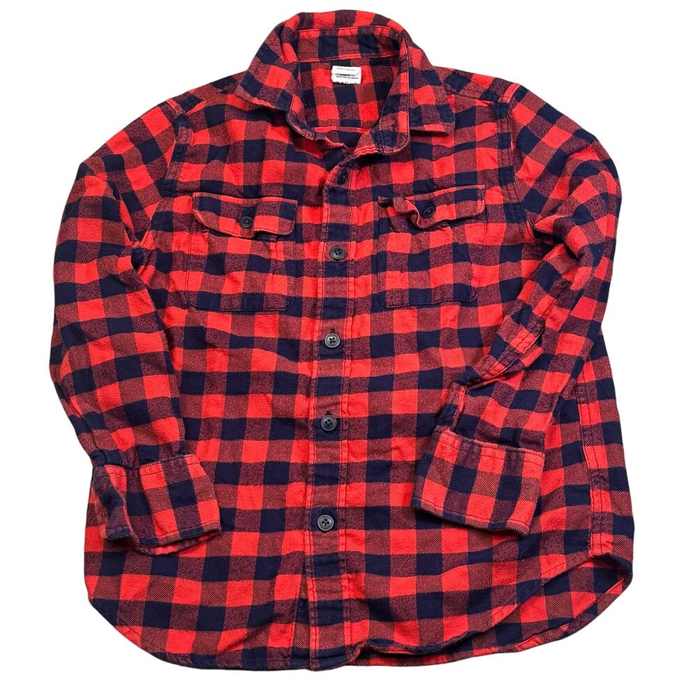 Crewcuts Red/Blue Checkered Plaid Flannel Button down Boys 8
